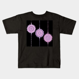 Pencil Strokes of Floating Purple Mandalas Kids T-Shirt